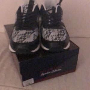 Nu Trendz shoes , size 11, black white and gray pattern.